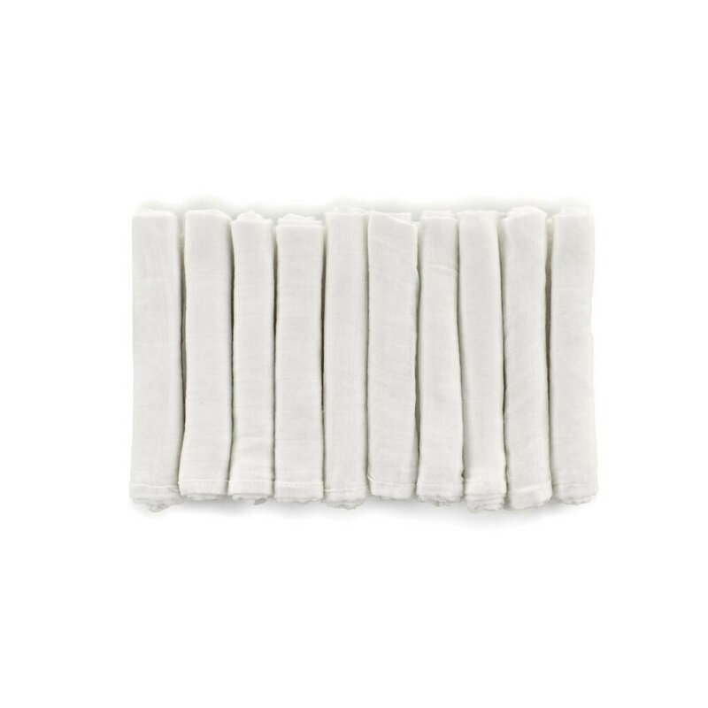 Set 6 scutece, Jane, Din muselina de bambus, Hipoalergenice, 35 x 35 cm, White [1]