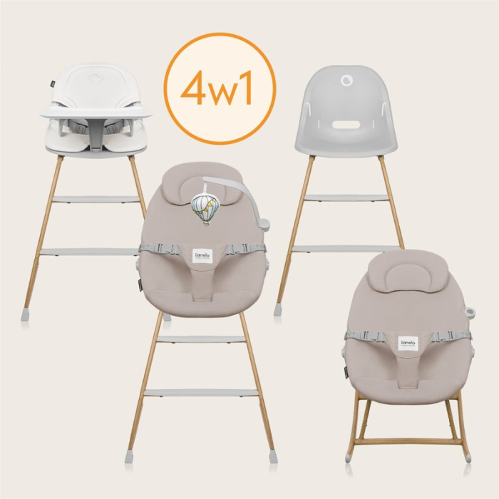 Set balansoar si scaun de masa, Lionelo, Dalia, Scaun cu 2 suporturi pentru picioare, Cu tavita, Balansoar 4 in 1 cu inaltime reglabia si bara cu jucarii, Conform cu EN14988, EN1888-1 EN1888-2, EN1466 [41]