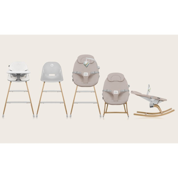 Set balansoar si scaun de masa, Lionelo, Dalia, Scaun cu 2 suporturi pentru picioare, Cu tavita, Balansoar 4 in 1 cu inaltime reglabia si bara cu jucarii, Conform cu EN14988, EN1888-1 EN1888-2, EN1466 [40]