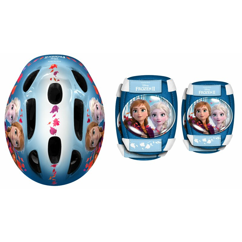 Set casca protectie, genunchiere si cotiere, Stamp, Disney, Sigure si confortabile, Reglabile, Conform cu EN1078, Marime 50/56 cm, 3 ani+, Frozen [3]