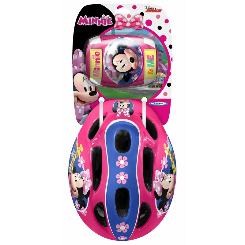 Set casca protectie, genunchiere si cotiere, Stamp, Disney, Sigure si confortabile, Reglabile, Conform cu EN1078, Marime 50/56 cm, 3 ani+, Minnie Mouse [4]