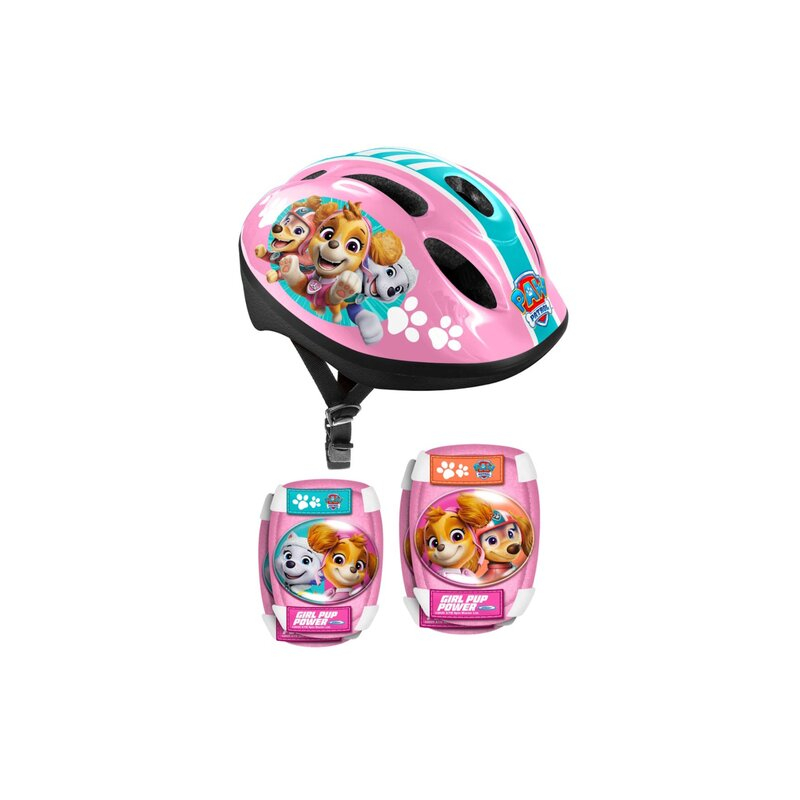 Set casca protectie, genunchiere si cotiere, Stamp, Disney, Sigure si confortabile, Reglabile, Conform cu EN1078, Marime 50/56 cm, 3 ani+, Paw Patrol [1]