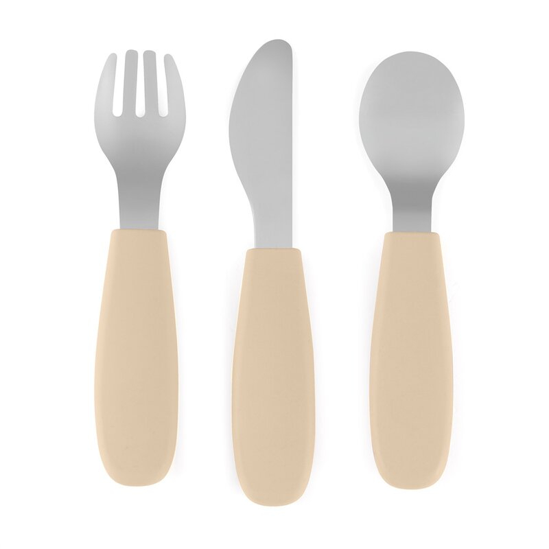 Set complet tacamuri, Petite&Mars, Take&Match, Din silicon si otel inoxidabil, Fara BPA, 12 luni+, Bej [1]