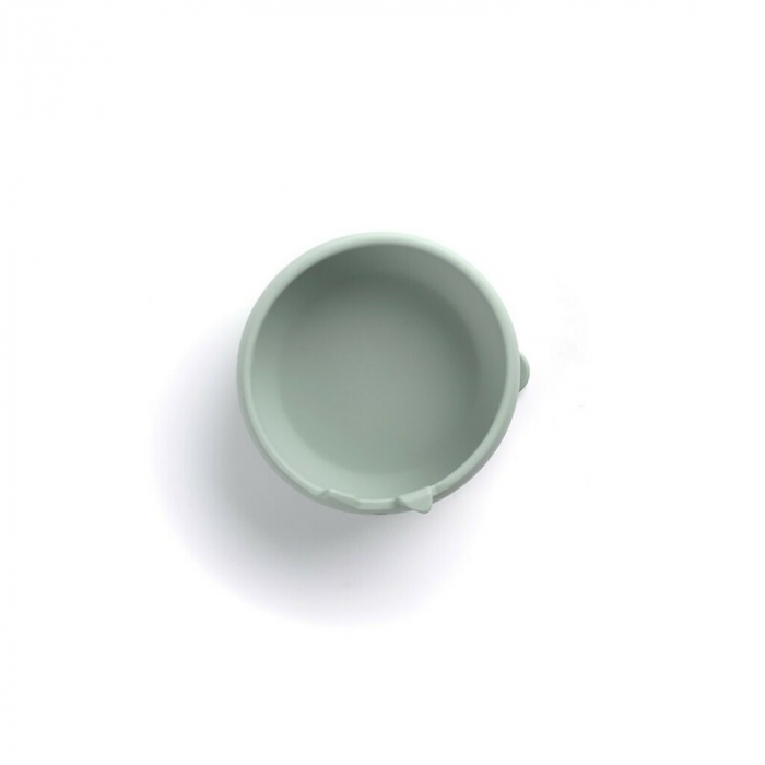 Set de masa, Jane, Din silicon, 2 piese, Cu bol si lingurita, BPA Free, Mint [3]