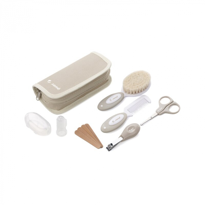 Set ingrijire, Jane, Basic, Contine forfecuta, unghiera, pile de unghii, perie de par, pieptene, degetar, periuta de dinti, Sand [2]