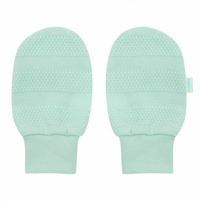 Set pentru bebe, New Baby, I AM, 7 piese, Cu botosei, jacheta maneca lunga, caciulita, body cu maneca lunga, pantalonasi si salopeta cu botosei si manusi, 100% bumbac, Marime 56, 0-3 luni, Mint [6]