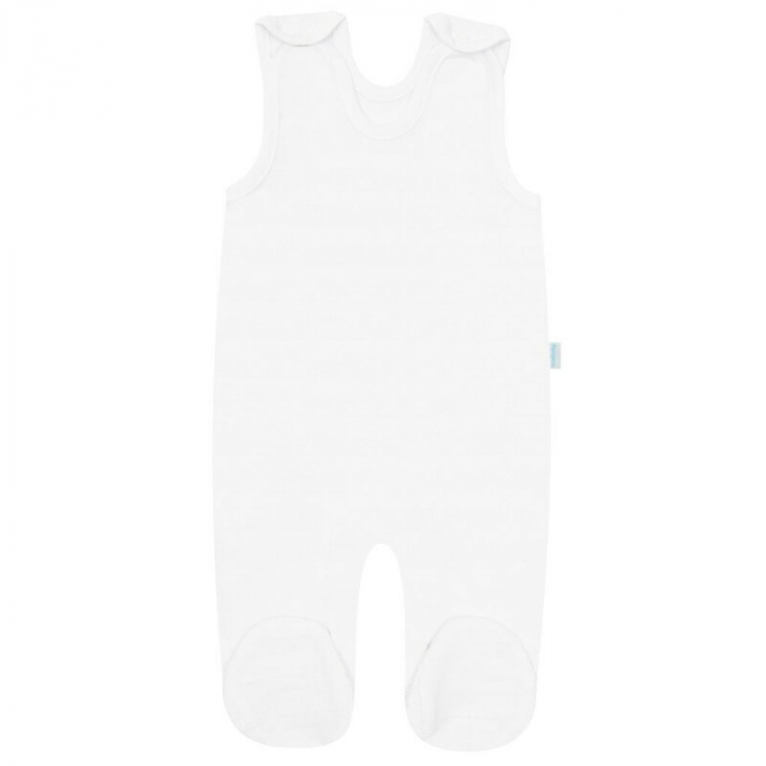 Set pentru bebe, New Baby, I AM, 7 piese, Cu botosei, jacheta maneca lunga, caciulita, body cu maneca lunga, pantalonasi si salopeta cu botosei si manusi, 100% bumbac, Marime 56, 0-3 luni, White [4]