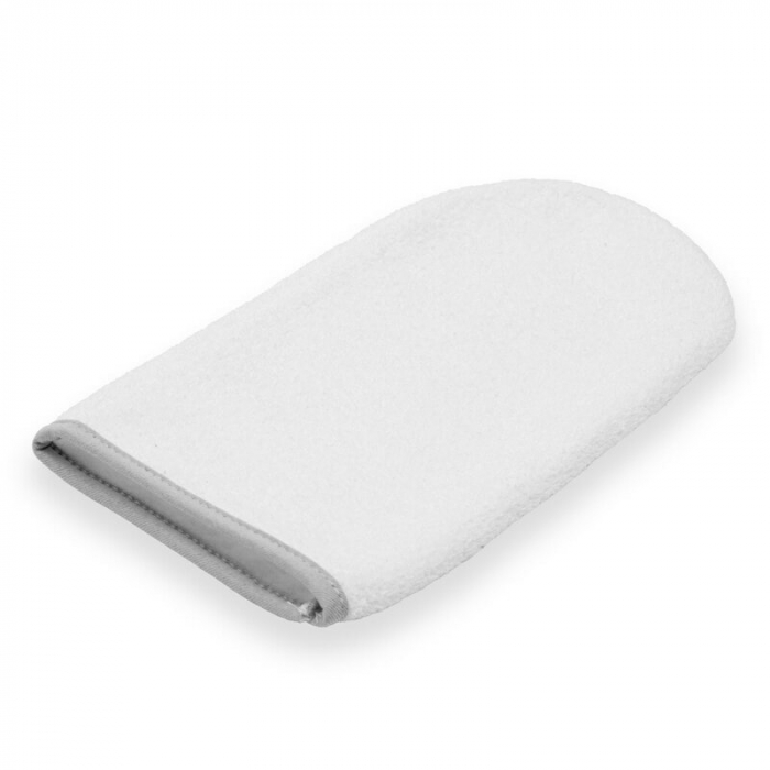 Set prosop cu gluga si manusa baie, New Baby, Dimensiune 80 x 80 cm, Basic, White-gray [3]
