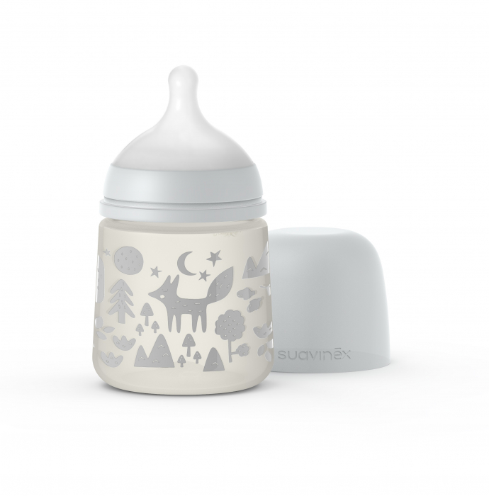 Set Suavinex biberon 150 ml + 270 ml + suzetă + lănțișor suzetă Fox [3]