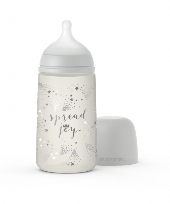 Set Suavinex biberon 270 ml + suzetă + lănțișor suzetă Spread Joy [2]