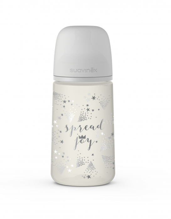 Set Suavinex biberon 270 ml + suzetă + lănțișor suzetă Spread Joy [3]