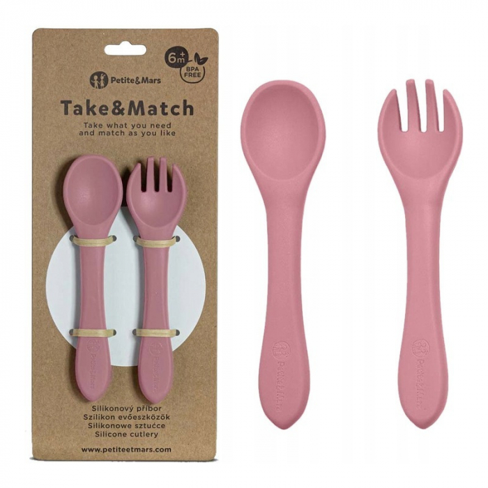 Set tacamuri, Petite&Mars, Take&Match, Din silicon, Fara BPA 6 luni+, Roz [2]