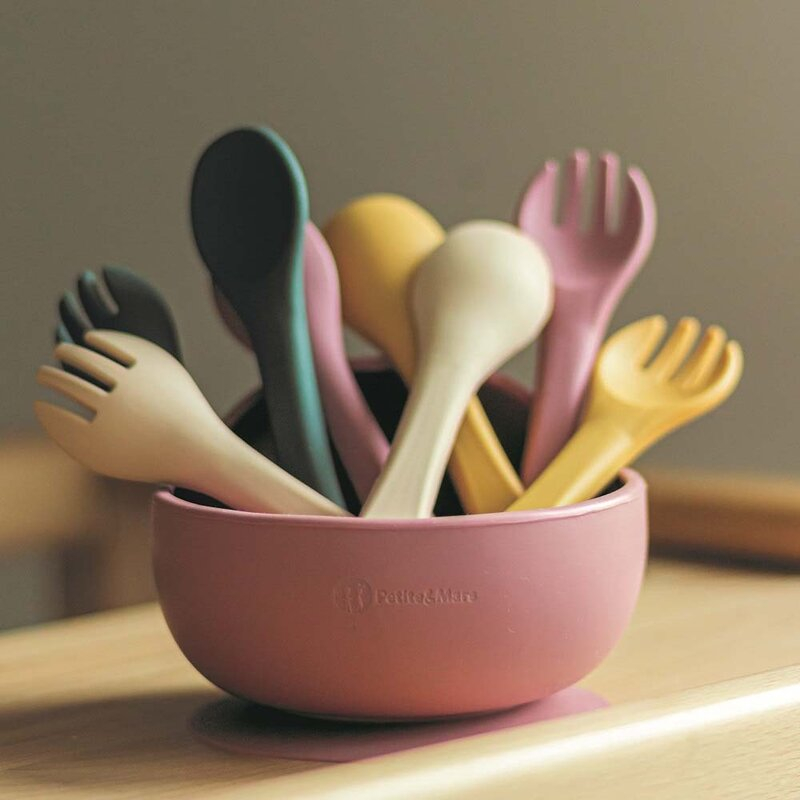 Set tacamuri, Petite&Mars, Take&Match, Din silicon, Fara BPA 6 luni+, Verde inchis [9]