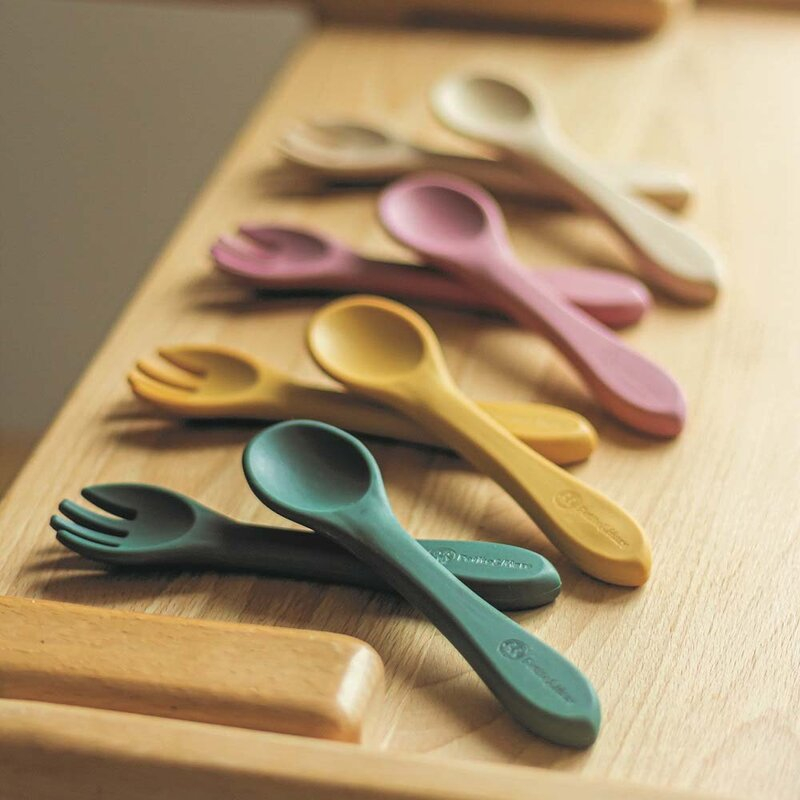 Set tacamuri, Petite&Mars, Take&Match, Din silicon, Fara BPA 6 luni+, Verde inchis [10]