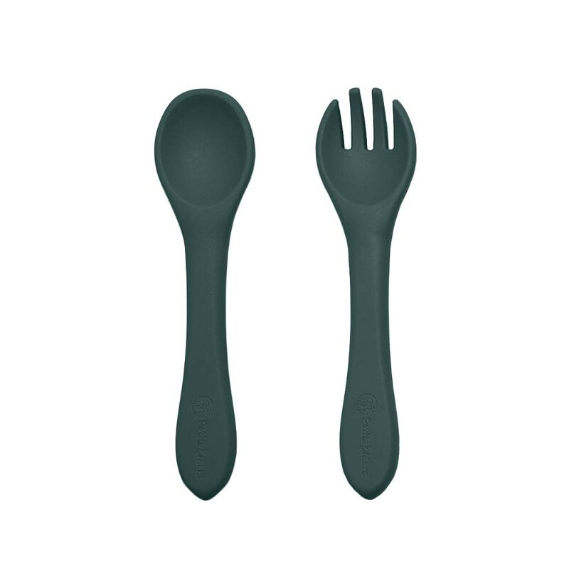 Set tacamuri, Petite&Mars, Take&Match, Din silicon, Fara BPA 6 luni+, Verde inchis [2]