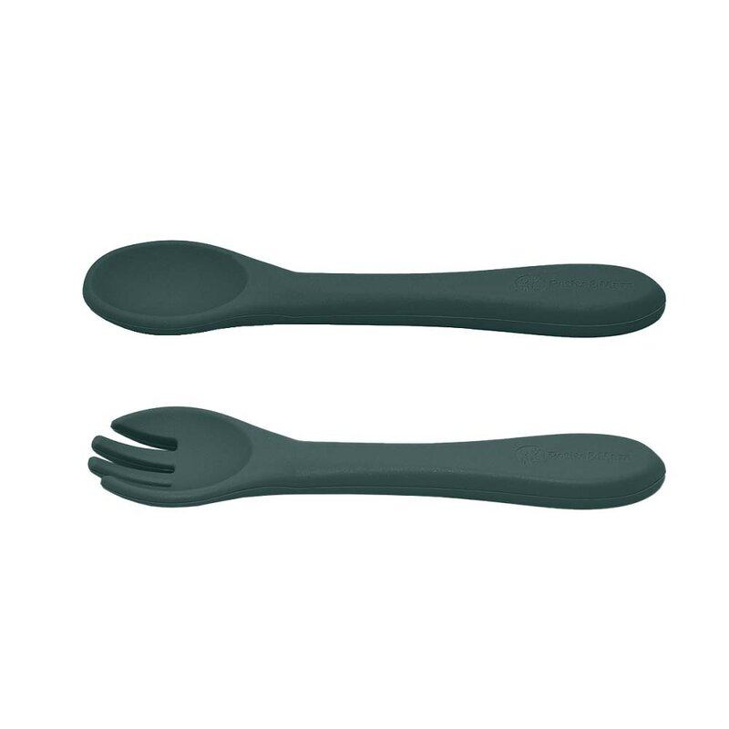 Set tacamuri, Petite&Mars, Take&Match, Din silicon, Fara BPA 6 luni+, Verde inchis [4]
