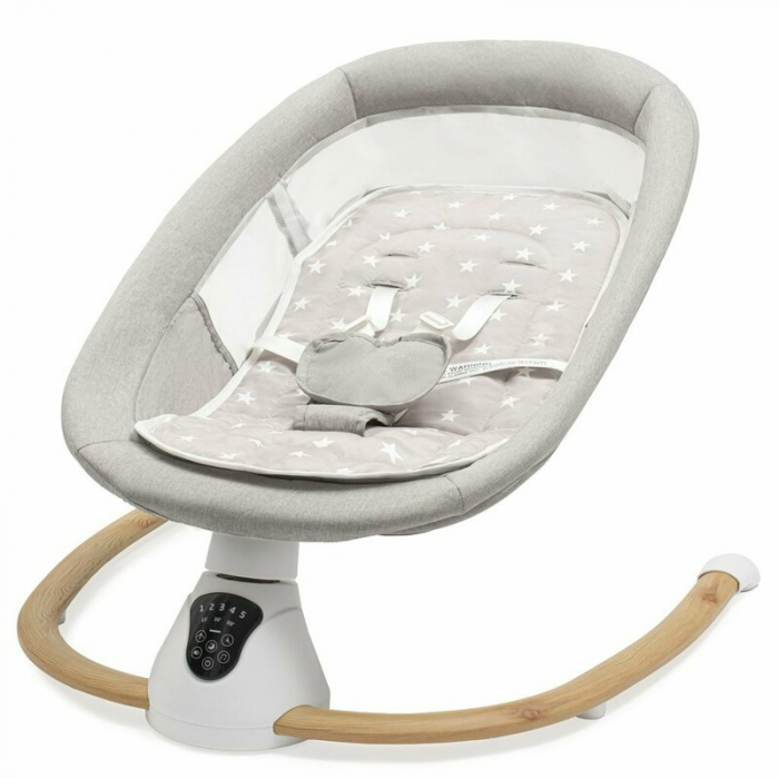 Sezlong balansoar, New Baby, Smart, Pana la 9 kg, Include cronometru si detector de miscare, Cu 5 viteze de leganare, Cu sunete si melodii, Cu 2 jucarii, 0 lun+, Grey [3]