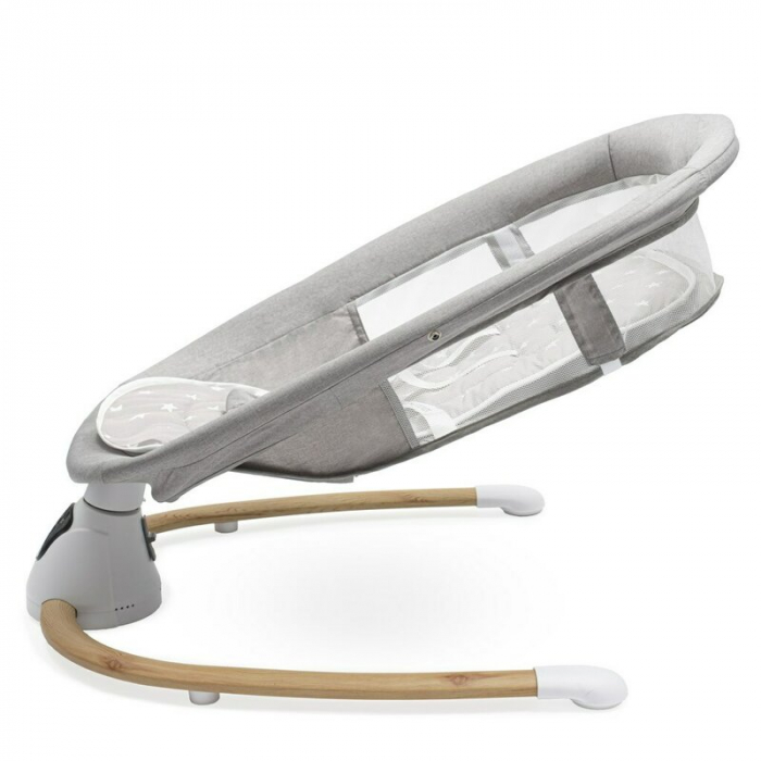 Sezlong balansoar, New Baby, Smart, Pana la 9 kg, Include cronometru si detector de miscare, Cu 5 viteze de leganare, Cu sunete si melodii, Cu 2 jucarii, 0 lun+, Grey [7]