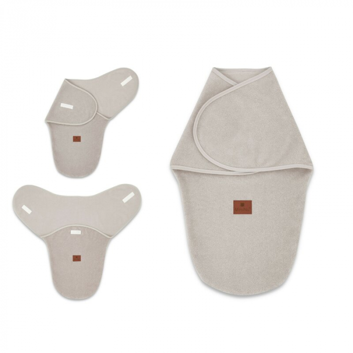 Sistem de infasare, MimiNu, Pentru bebe, 0 - 3 luni, Din tesatura thermofrotte, Beige [1]