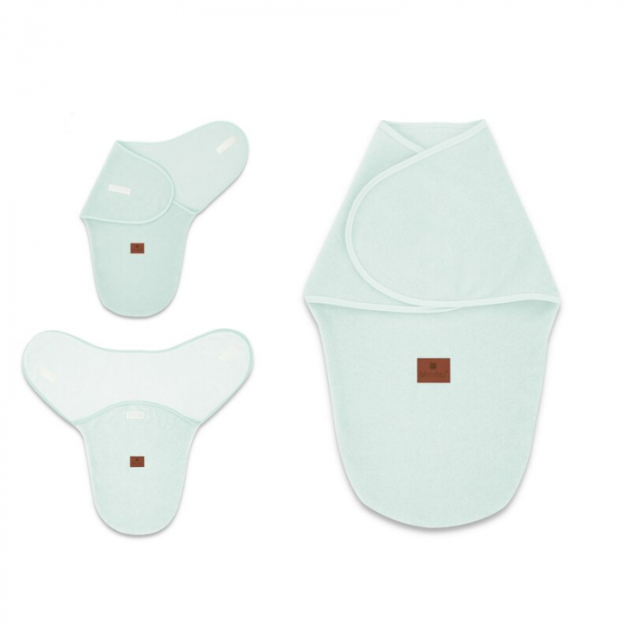Sistem de infasare, MimiNu, Pentru bebe, 0 - 3 luni, Din tesatura thermofrotte, Cold Mint [1]
