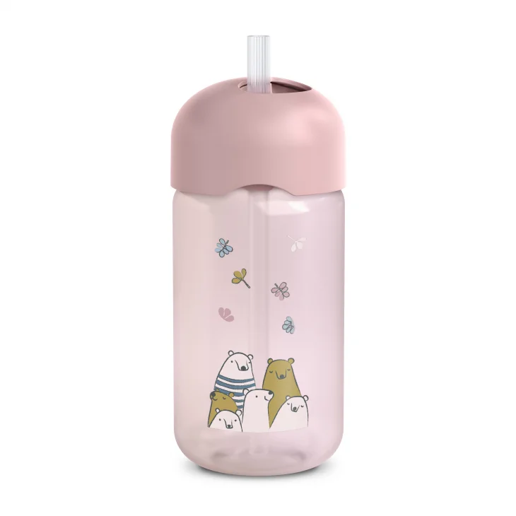 Sticlă de apă cu pai Suavinex Bears 340 ml [2]