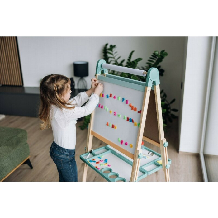 Tablita magnetica, Free2Play, 2 in 1, Cu litere si cifre , Din lemn, Conform cu standardul european de securitate EN71/123, 3 ani+, Multicolor [8]