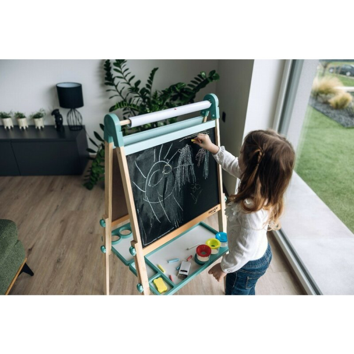 Tablita magnetica, Free2Play, 2 in 1, Cu litere si cifre , Din lemn, Conform cu standardul european de securitate EN71/123, 3 ani+, Multicolor [9]