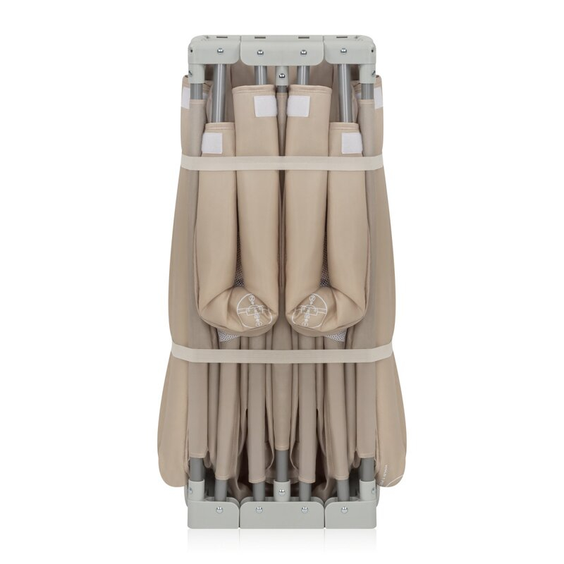 Tarc de joaca copii, Lionelo, Florence Easy Fold, 150 x 180 x 75 cm, Pliere, depliere automata, Include geanta de transport, Din plasa, Cu doua intrari laterale, 0-48 luni, Conform cu EN12227, Bej [10]