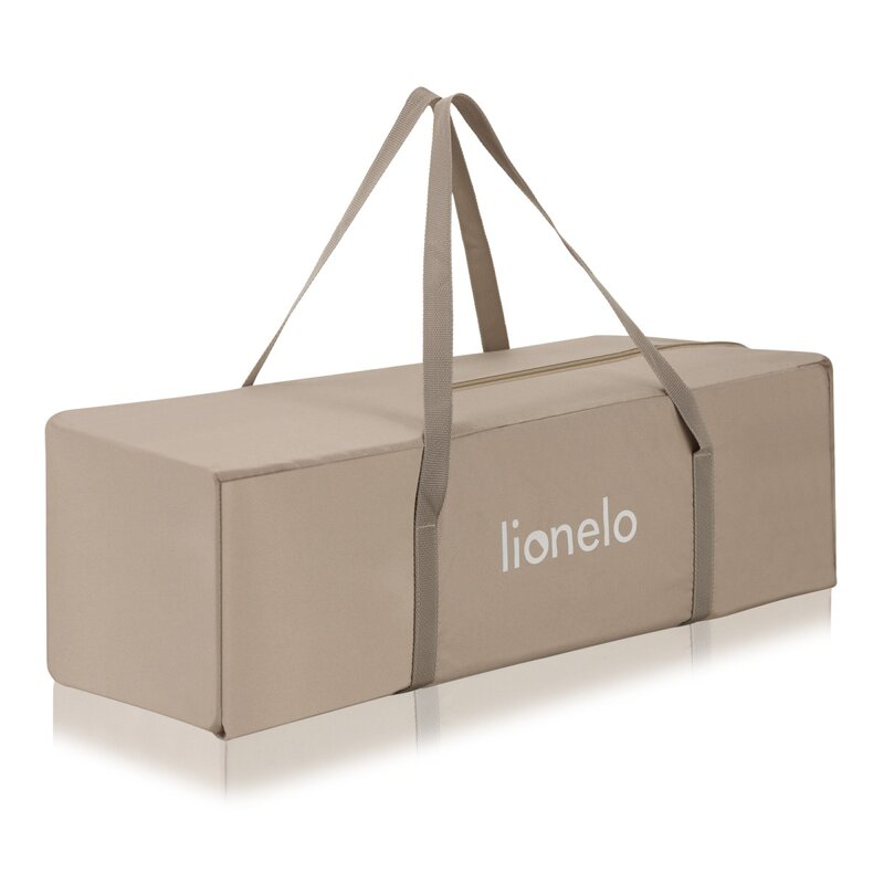 Tarc de joaca copii, Lionelo, Florence Easy Fold, 150 x 180 x 75 cm, Pliere, depliere automata, Include geanta de transport, Din plasa, Cu doua intrari laterale, 0-48 luni, Conform cu EN12227, Bej [13]