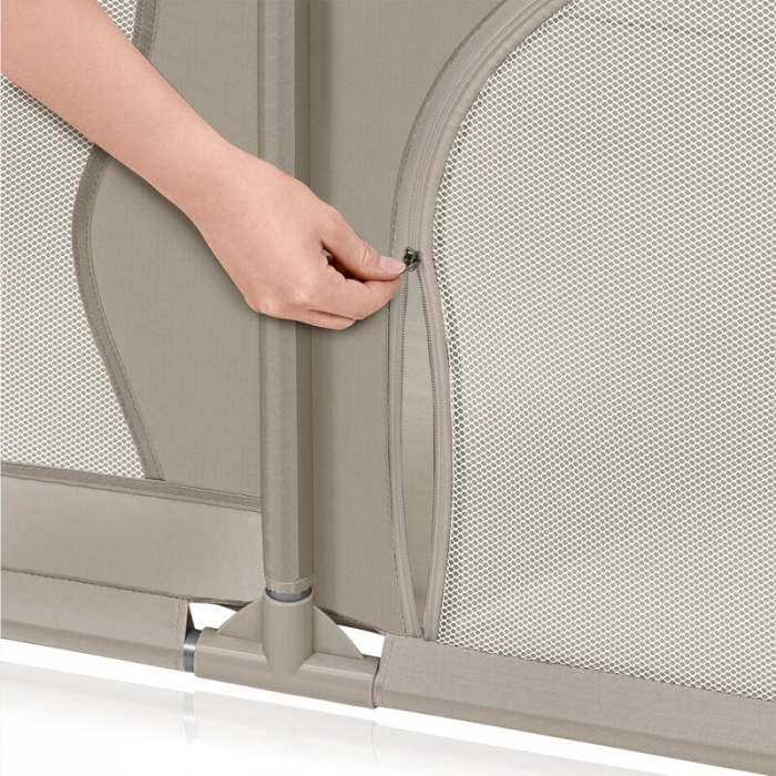 Tarc de joaca copii, Lionelo, Willow, 127 x 187 cm, Pliere compacta, Include geanta de transport, Din plasa, Cu doua intrari laterale si fermoar, Cu ventuze pentru stabilitate, Conform cu EN 12227:201 [14]