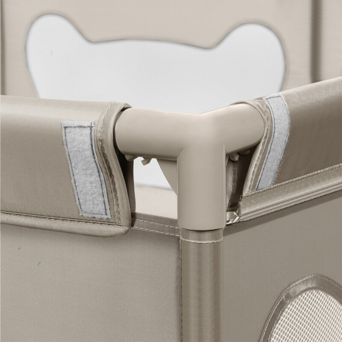 Tarc de joaca copii, Lionelo, Willow, 127 x 187 cm, Pliere compacta, Include geanta de transport, Din plasa, Cu doua intrari laterale si fermoar, Cu ventuze pentru stabilitate, Conform cu EN 12227:201 [12]
