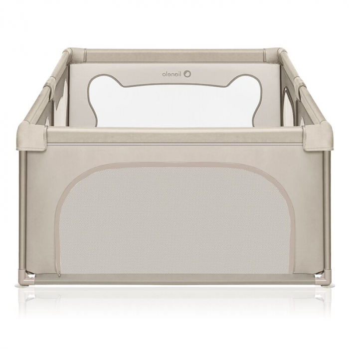 Tarc de joaca copii, Lionelo, Willow, 127 x 187 cm, Pliere compacta, Include geanta de transport, Din plasa, Cu doua intrari laterale si fermoar, Cu ventuze pentru stabilitate, Conform cu EN 12227:201 [7]