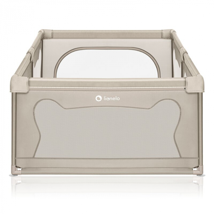 Tarc de joaca copii, Lionelo, Willow, 127 x 187 cm, Pliere compacta, Include geanta de transport, Din plasa, Cu doua intrari laterale si fermoar, Cu ventuze pentru stabilitate, Conform cu EN 12227:201 [6]