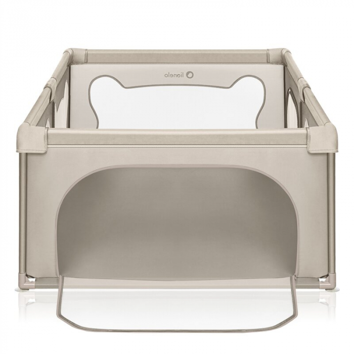 Tarc de joaca copii, Lionelo, Willow, 127 x 187 cm, Pliere compacta, Include geanta de transport, Din plasa, Cu doua intrari laterale si fermoar, Cu ventuze pentru stabilitate, Conform cu EN 12227:201 [8]