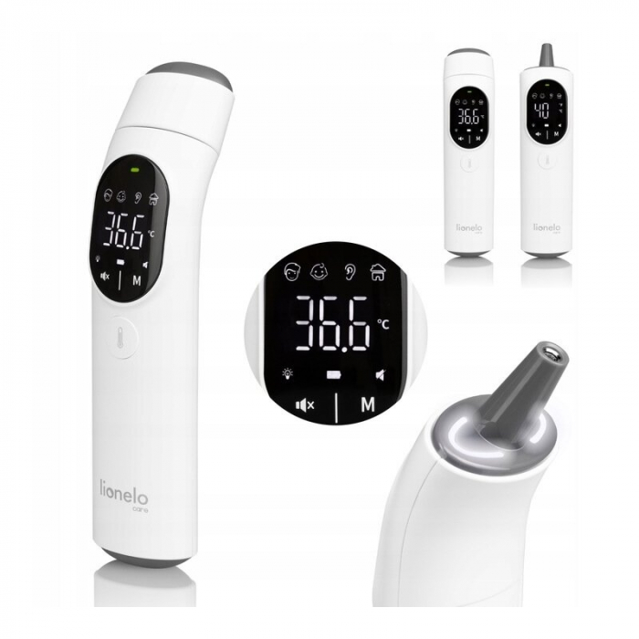Termometru, Lionelo, FeverScan, Cu infrarosu, Fara contact, Rezultat ultrarapid, Potrivit si pentru alimente, Cu 4 moduri de functionare, Cu indicator LED si alarma sonora, Cu husa de depozitare [3]