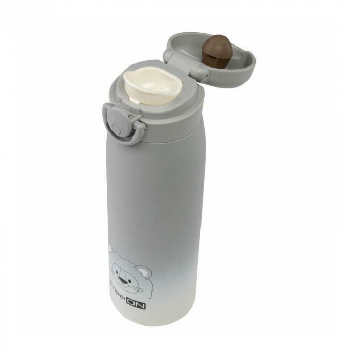 Termos lichide, FreeON, Din otel inoxidabil, Cu mentinere de temperatura de pana la 12 ore, 480 ml, Grey [2]