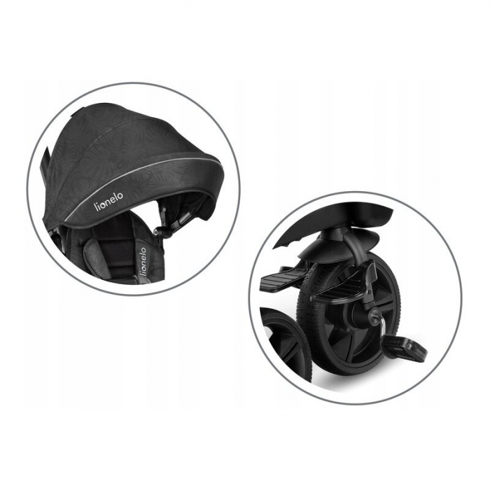 Tricicleta copii, Lionelo, Kori, Ultrapliabila, Multifunctionala, Cu suport de picioare, Control al directiei, Scaun reversibil, Rotire 360 grade, Conform cu standardul european de securitate EN71, Gr [28]