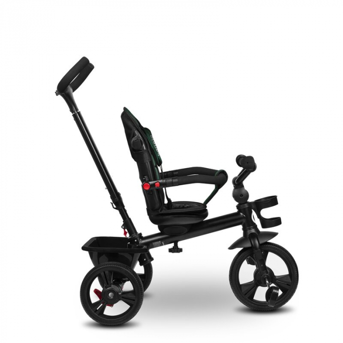 Tricicleta multifunctionala Lionelo Haari, ultra-compacta, cu scaun rotativ 360°, Conform cu standardul european de securitate EN71, Verde [25]