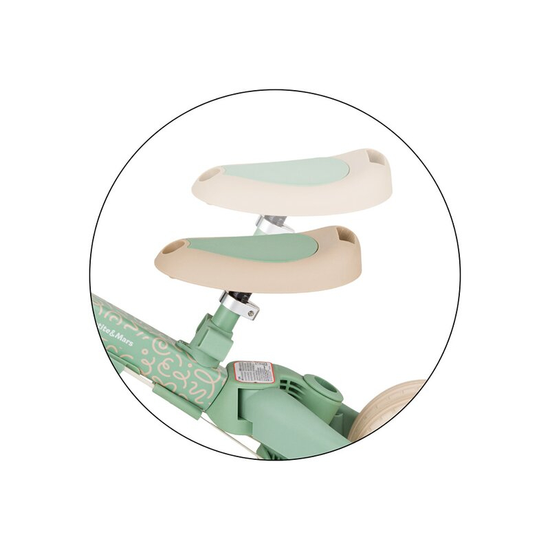 Tricicleta, Petite&Mars, Turbo, Editie limitata, 5 in 1, Multifunctionala, Vehicul de impins, Bicicleta cu/fara pedale, Cu maner de ghidaj, Detasabil, Roti din cauciuc, Pana la 25 kg, 1.5-5 ani, Green [14]