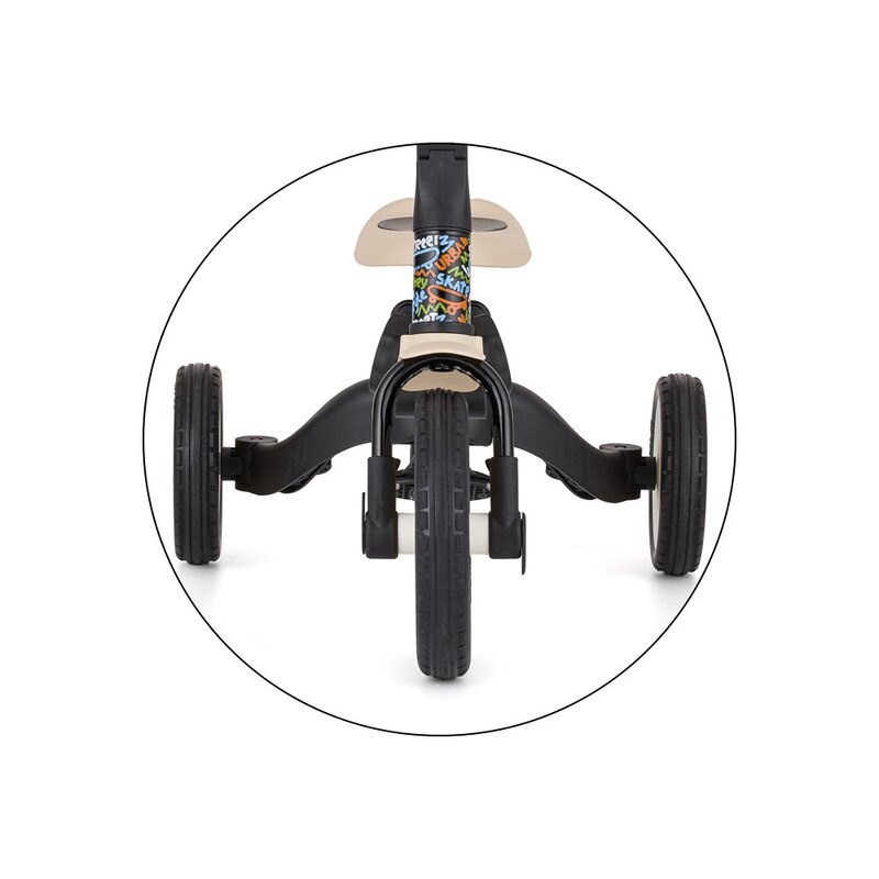 Tricicleta, Petite&Mars, Turbo, Editie limitata, 5 in 1, Multifunctionala, Vehicul de impins, Bicicleta cu/fara pedale, Cu maner de ghidaj, Detasabil, Roti din cauciuc, Pana la 25 kg, 1.5-5 ani, City  [13]