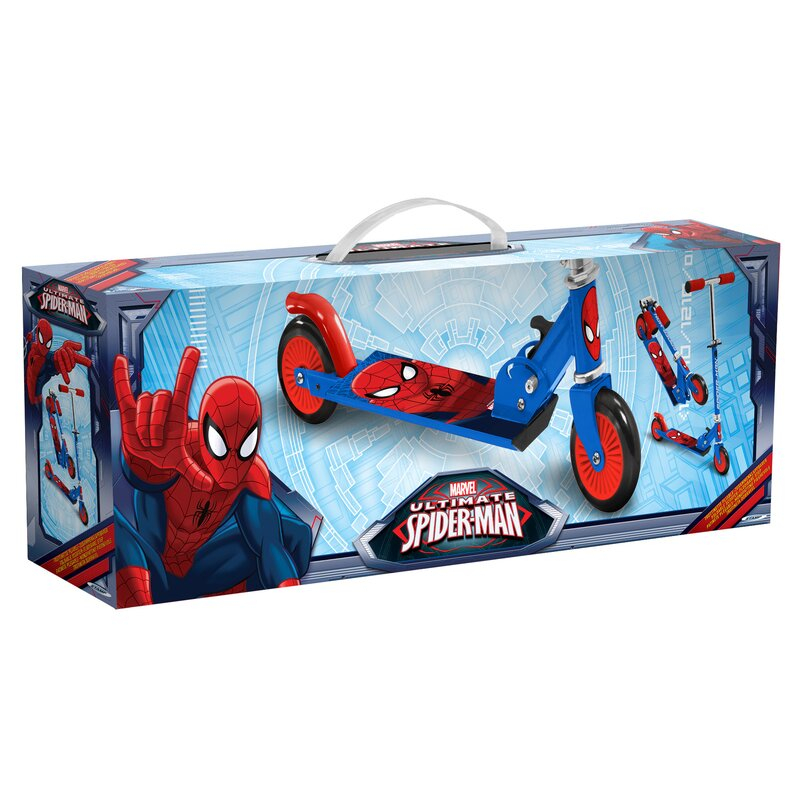 Trotineta copii, Stamp, Marvel, Pliabila, Reglabila pe inaltime, Platforma antiderapanta, Din aluminiu, 3 ani+, Spiderman [6]