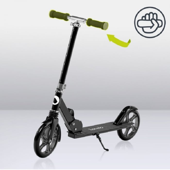 Trotineta, Lionelo, Luca, Copii/Adulti, Ultrapliabila, Pana la 100 Kg, Conform cu standardul european de securitate EN14619, Negru [25]