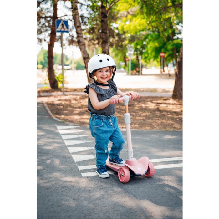 Trotineta, Lionelo, Timy, Copii, Ultrapliabila, Pana la 50 Kg, Cu design ergonomic, Cu lumini LED, 26 5 x 60 x 64-76 cm, 3 ani+, Roz [19]