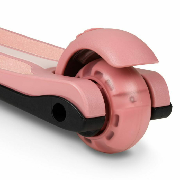 Trotineta, Lionelo, Timy, Copii, Ultrapliabila, Pana la 50 Kg, Cu design ergonomic, Cu lumini LED, 26 5 x 60 x 64-76 cm, 3 ani+, Roz [15]