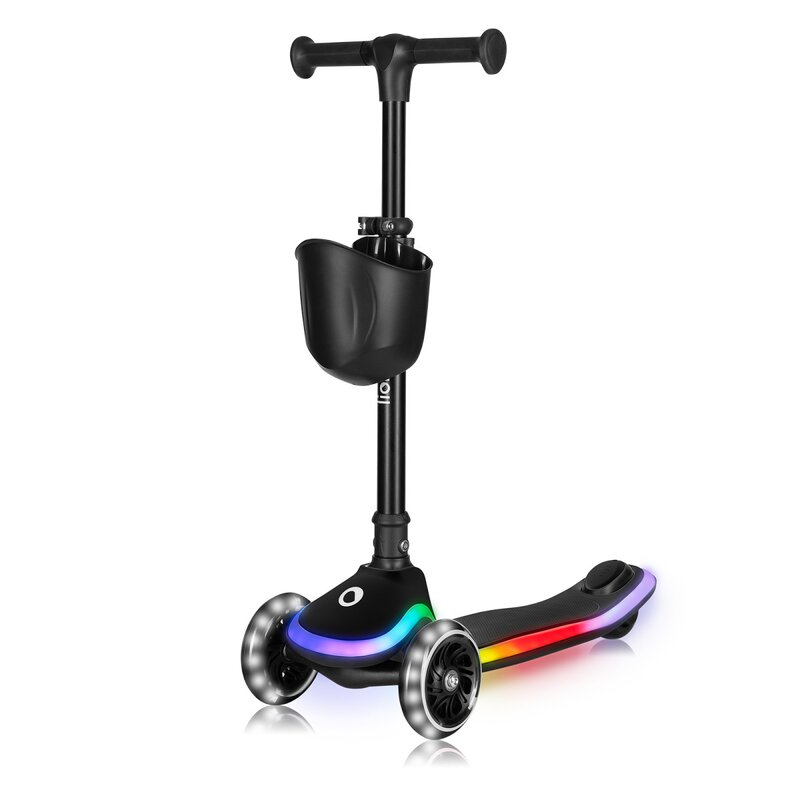 Trotineta pentru copii, Lionelo, Mey, Ultrapliabila, Cu lumini si cosulet, Maner ajustabil pe inaltime, 3 ani+, Pana la 50 Kg, Ultra usor, 2.8 kg, Conform cu standardul EN71-1/2/3, Certificata Interte [5]