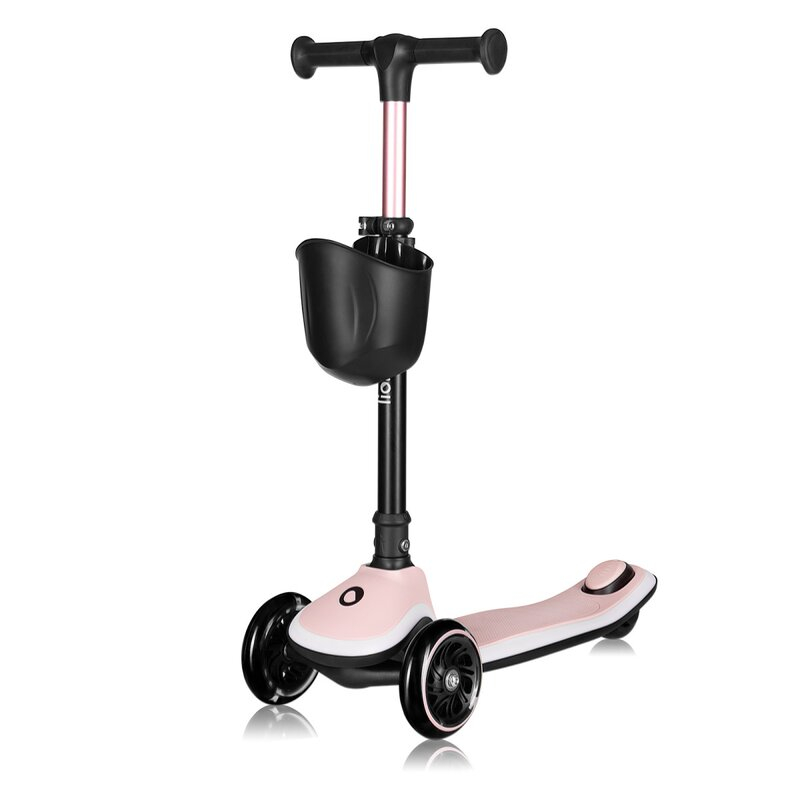 Trotineta pentru copii, Lionelo, Mey, Ultrapliabila, Cu lumini si cosulet, Maner ajustabil pe inaltime, 3 ani+, Pana la 50 Kg, Ultra usor, 2.8 kg, Conform cu standardul EN71-1/2/3, Certificata Interte [3]