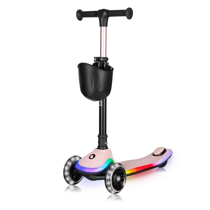Trotineta pentru copii, Lionelo, Mey, Ultrapliabila, Cu lumini si cosulet, Maner ajustabil pe inaltime, 3 ani+, Pana la 50 Kg, Ultra usor, 2.8 kg, Conform cu standardul EN71-1/2/3, Certificata Interte [5]