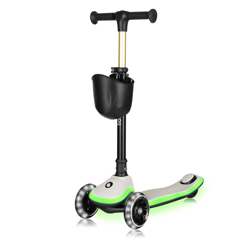 Trotineta pentru copii, Lionelo, Mey, Ultrapliabila, Cu lumini si cosulet, Maner ajustabil pe inaltime, 3 ani+, Pana la 50 Kg, Ultra usor, 2.8 kg, Conform cu standardul EN71-1/2/3, Certificata Interte [7]