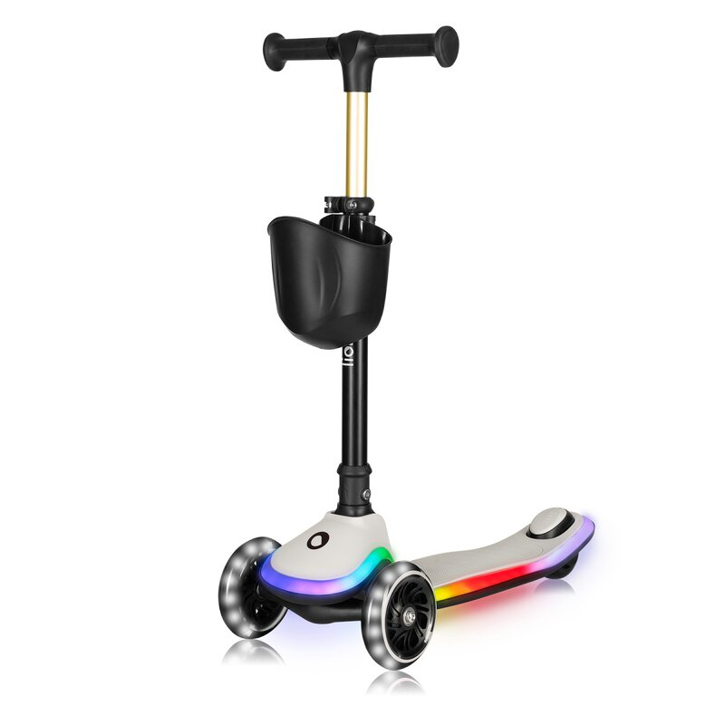 Trotineta pentru copii, Lionelo, Mey, Ultrapliabila, Cu lumini si cosulet, Maner ajustabil pe inaltime, 3 ani+, Pana la 50 Kg, Ultra usor, 2.8 kg, Conform cu standardul EN71-1/2/3, Certificata Interte [5]