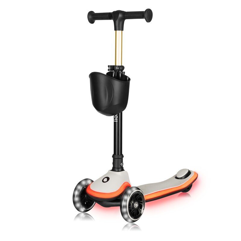 Trotineta pentru copii, Lionelo, Mey, Ultrapliabila, Cu lumini si cosulet, Maner ajustabil pe inaltime, 3 ani+, Pana la 50 Kg, Ultra usor, 2.8 kg, Conform cu standardul EN71-1/2/3, Certificata Interte [4]